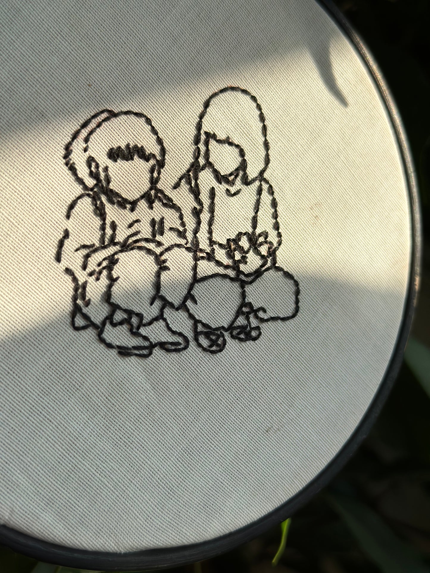 Spirited Away Chihiro and Haku Embroidery Hoop