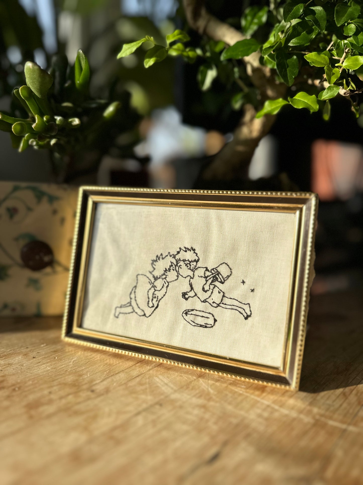 Studio Ghibli 'Ponyo' Line Art Embroidery