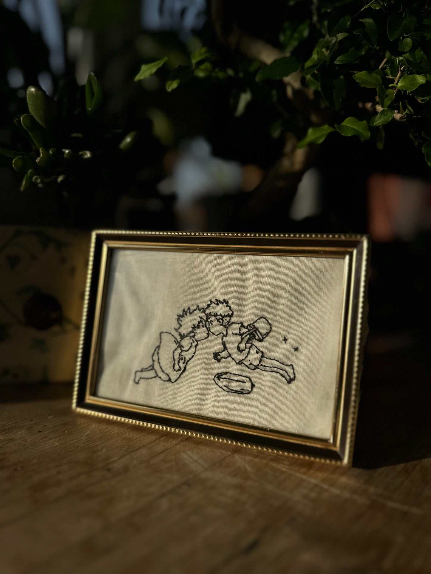 Studio Ghibli 'Ponyo' Line Art Embroidery